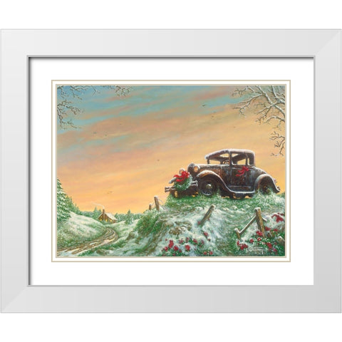 Another Christmas White Modern Wood Framed Art Print with Double Matting by Kruskamp, Janet