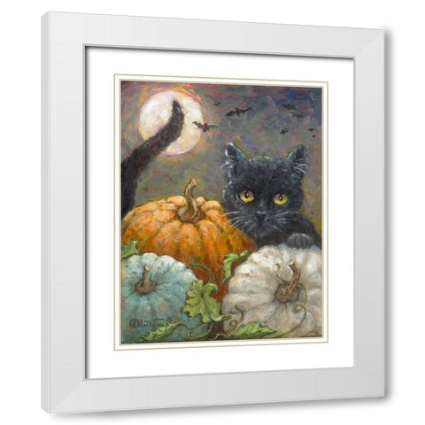 Halloween I White Modern Wood Framed Art Print with Double Matting by Kruskamp, Janet