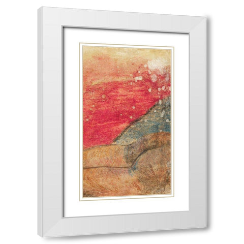 Reclining Tahitian (fragment) White Modern Wood Framed Art Print with Double Matting by Gauguin, Paul