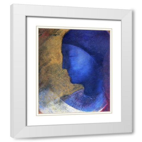 The Golden Cell White Modern Wood Framed Art Print with Double Matting by Redon, Odilon