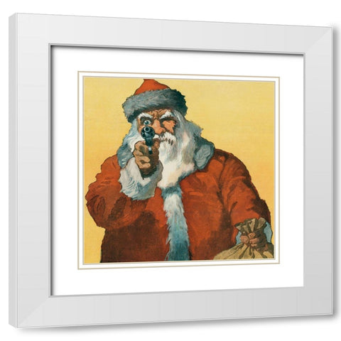 Hands up! White Modern Wood Framed Art Print with Double Matting by Crawford, Will