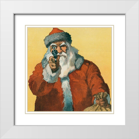 Hands up! White Modern Wood Framed Art Print with Double Matting by Crawford, Will