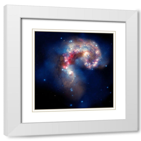 A Galactic Spectacle White Modern Wood Framed Art Print with Double Matting by NASA