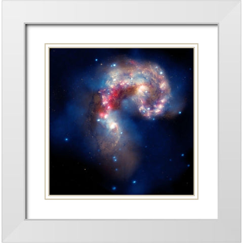 A Galactic Spectacle White Modern Wood Framed Art Print with Double Matting by NASA