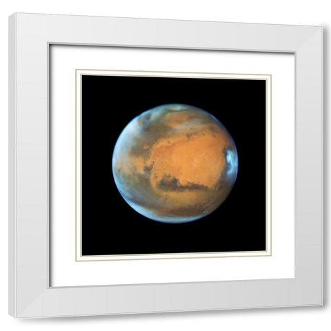 Hubble, Mars in May 2016 White Modern Wood Framed Art Print with Double Matting by NASA
