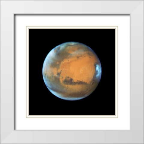 Hubble, Mars in May 2016 White Modern Wood Framed Art Print with Double Matting by NASA