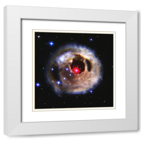 Hubble Looks at Monocerotis White Modern Wood Framed Art Print with Double Matting by NASA