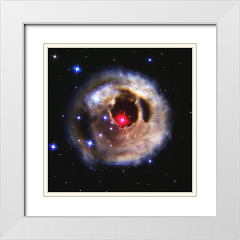 Hubble Looks at Monocerotis White Modern Wood Framed Art Print with Double Matting by NASA