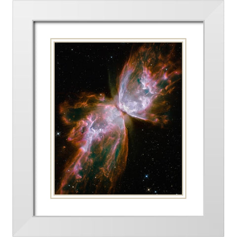 Hubble Spies a Butterfly White Modern Wood Framed Art Print with Double Matting by NASA