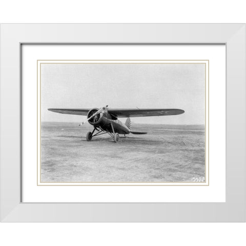 Lockheed Y1C-12 White Modern Wood Framed Art Print with Double Matting by NASA