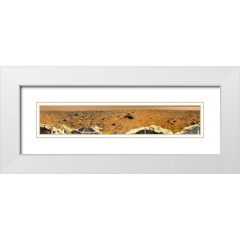 Mars Pathfinder Lander White Modern Wood Framed Art Print with Double Matting by NASA