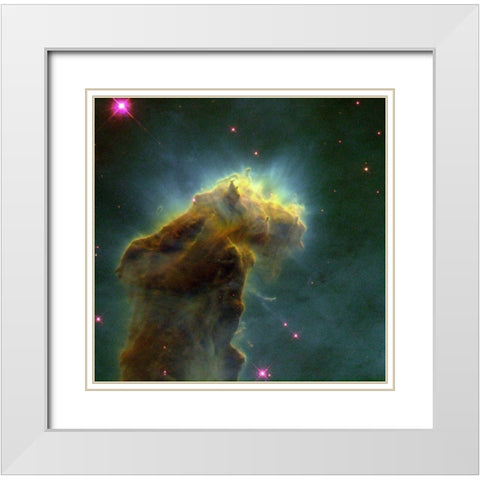 Stellar White Modern Wood Framed Art Print with Double Matting by NASA