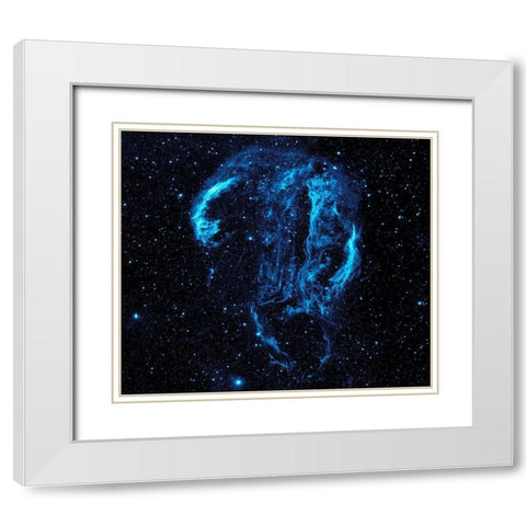 Ultraviolet image of the Cygnus Loop Nebula White Modern Wood Framed Art Print with Double Matting by NASA