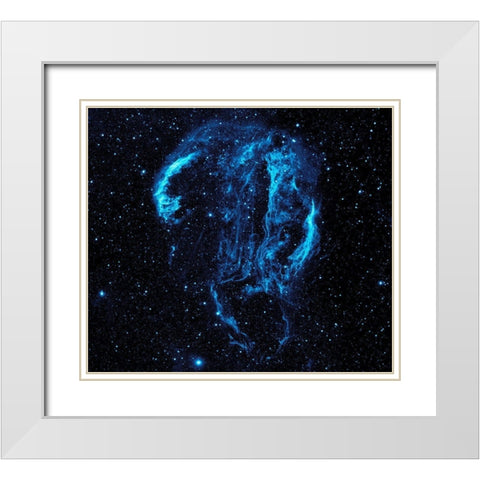 Ultraviolet image of the Cygnus Loop Nebula White Modern Wood Framed Art Print with Double Matting by NASA