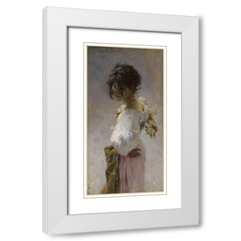 Rosina White Modern Wood Framed Art Print with Double Matting by Sargent, John Singer