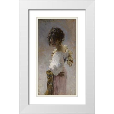 Rosina White Modern Wood Framed Art Print with Double Matting by Sargent, John Singer