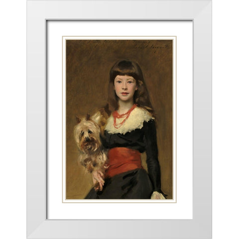 Miss Beatrice Townsend White Modern Wood Framed Art Print with Double Matting by Sargent, John Singer