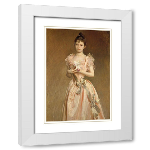 Miss Grace Woodhouse White Modern Wood Framed Art Print with Double Matting by Sargent, John Singer