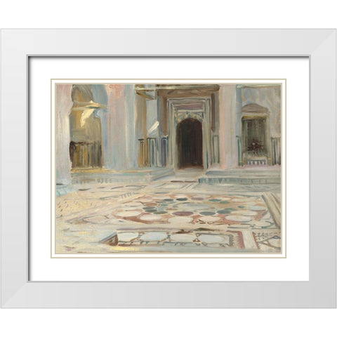 Pavement, Cairo White Modern Wood Framed Art Print with Double Matting by Sargent, John Singer