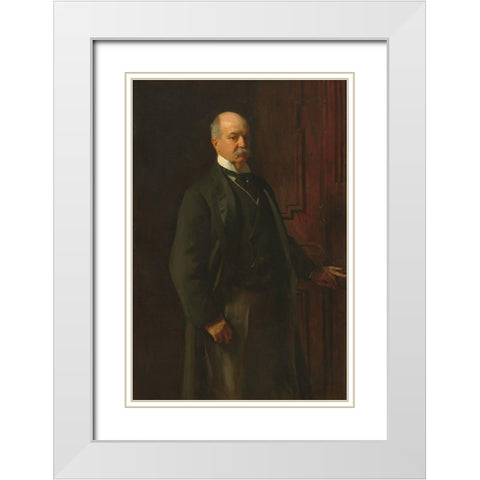 Peter A. B. Widener White Modern Wood Framed Art Print with Double Matting by Sargent, John Singer
