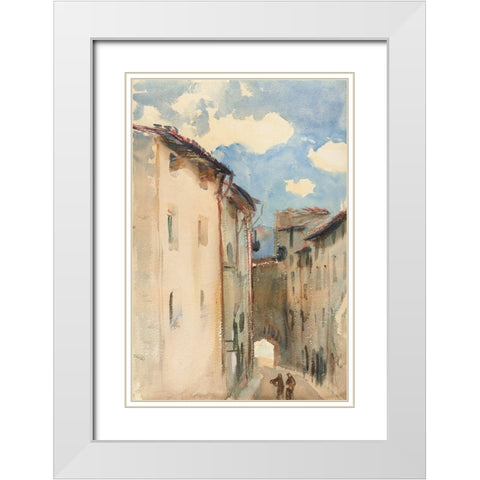 Camprodon, Spain White Modern Wood Framed Art Print with Double Matting by Sargent, John Singer