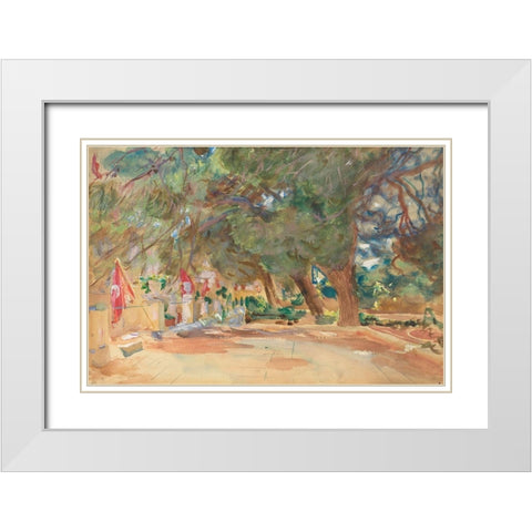 A War Memorial White Modern Wood Framed Art Print with Double Matting by Sargent, John Singer