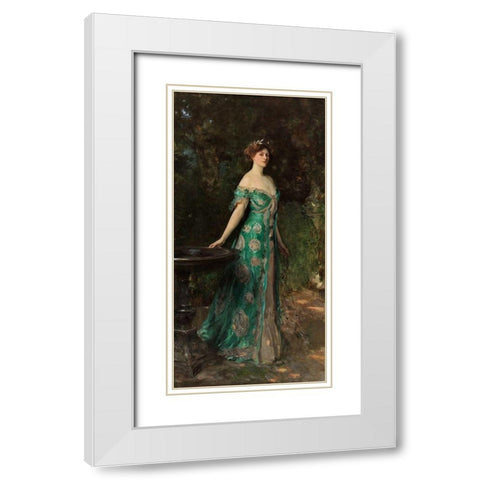 Portrait of Millicent, Duchess of Sutherland, 1904 White Modern Wood Framed Art Print with Double Matting by Sargent, John Singer