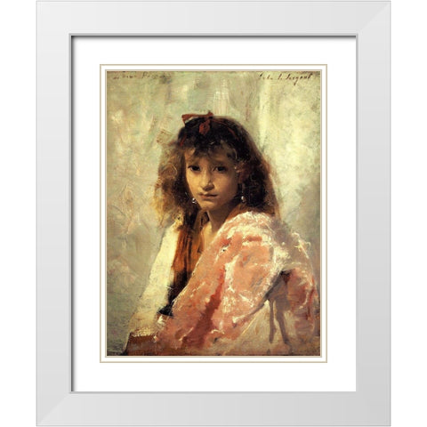 Carmela Bertagna White Modern Wood Framed Art Print with Double Matting by Sargent, John Singer