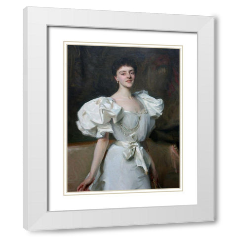 Portrait of Therese, Countess Clary Aldringen White Modern Wood Framed Art Print with Double Matting by Sargent, John Singer