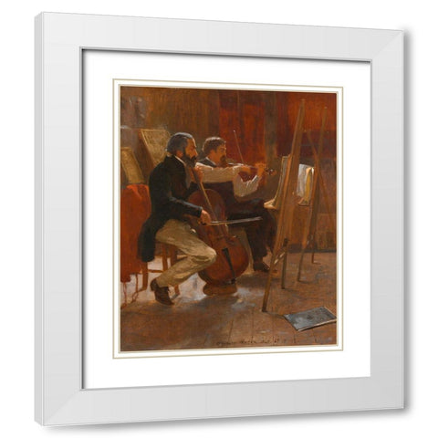The Studio White Modern Wood Framed Art Print with Double Matting by Homer, Winslow