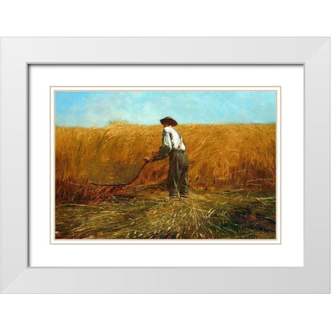 The Veteran in a New Field White Modern Wood Framed Art Print with Double Matting by Homer, Winslow