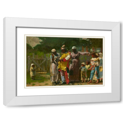 Dressing for the Carnival White Modern Wood Framed Art Print with Double Matting by Homer, Winslow