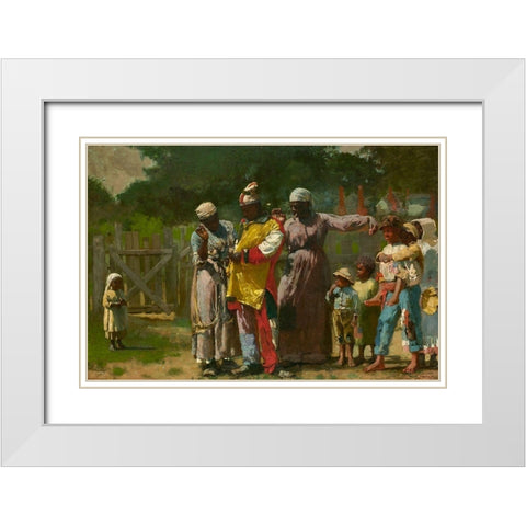 Dressing for the Carnival White Modern Wood Framed Art Print with Double Matting by Homer, Winslow