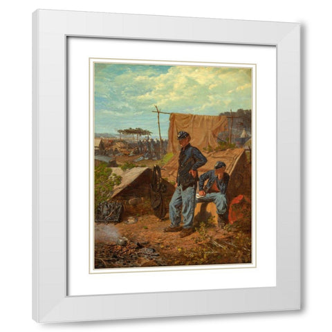 Home, Sweet Home White Modern Wood Framed Art Print with Double Matting by Homer, Winslow