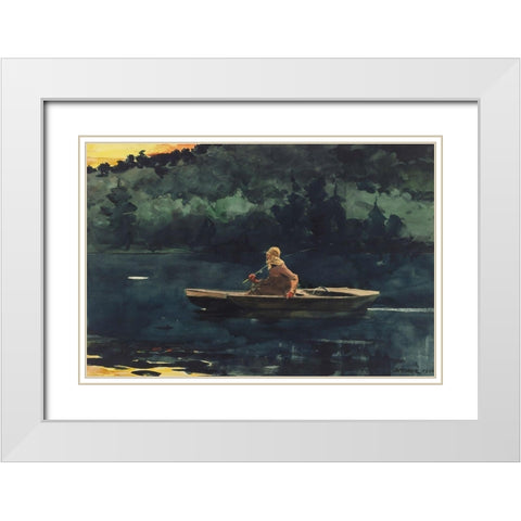 The Rise White Modern Wood Framed Art Print with Double Matting by Homer, Winslow