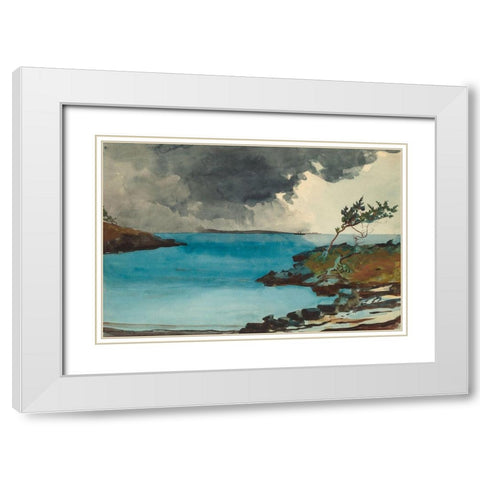 The Coming Storm White Modern Wood Framed Art Print with Double Matting by Homer, Winslow
