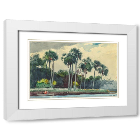 Red Shirt, Homosassa, Florida White Modern Wood Framed Art Print with Double Matting by Homer, Winslow