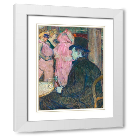 Maxime Dethomas White Modern Wood Framed Art Print with Double Matting by Toulouse-Lautrec, Henri de
