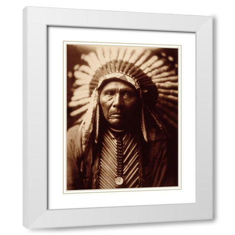 Three Horses, ca. 1905 White Modern Wood Framed Art Print with Double Matting by Curtis, Edward