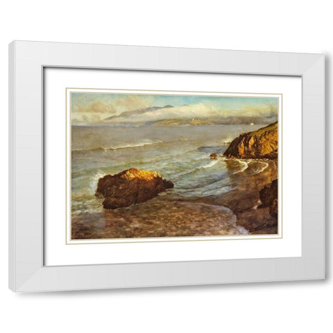 Entrance to the Golden Gate White Modern Wood Framed Art Print with Double Matting by Bierstadt, Albert
