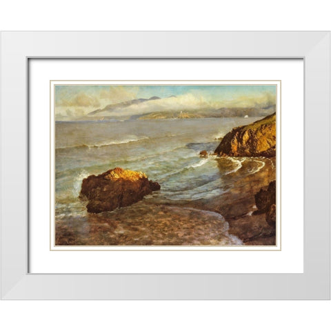 Entrance to the Golden Gate White Modern Wood Framed Art Print with Double Matting by Bierstadt, Albert