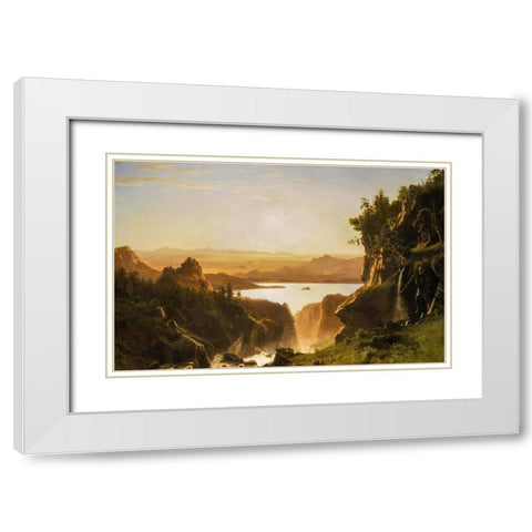 Island Lake, Wind River Range, Wyoming White Modern Wood Framed Art Print with Double Matting by Bierstadt, Albert