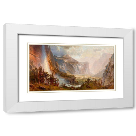 The Domes of the Yosemite White Modern Wood Framed Art Print with Double Matting by Bierstadt, Albert