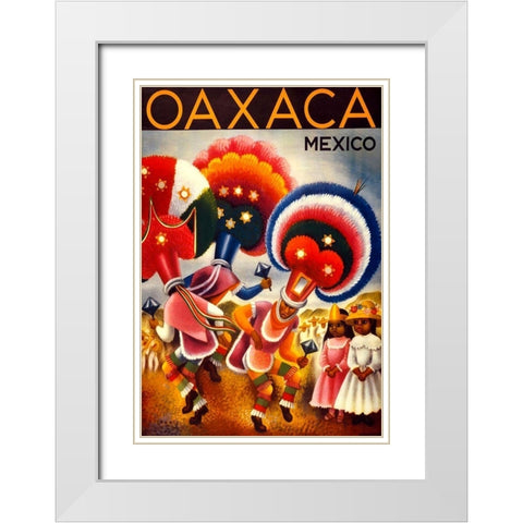 Oaxaca Mexico White Modern Wood Framed Art Print with Double Matting by Covarrubias, Miguel