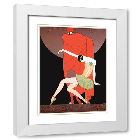 Mexican Magazine Cover 1920 Revista de Revistas White Modern Wood Framed Art Print with Double Matting by Garcia Cabral, Ernesto