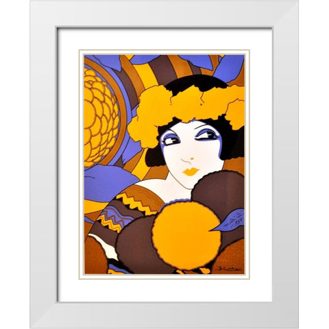 Mexican Magazine Cover 1920 Art Deco White Modern Wood Framed Art Print with Double Matting by Garcia Cabral, Ernesto
