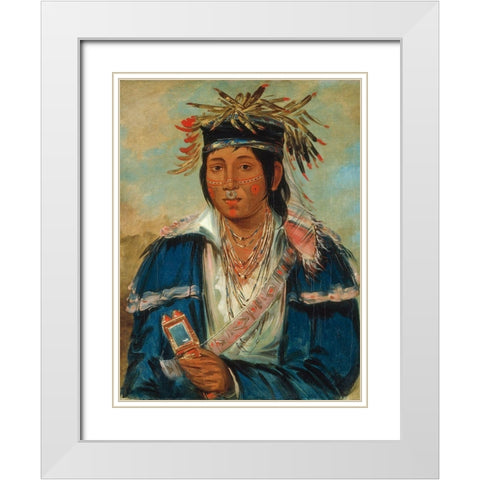 Kee mo ra nia, No English, a Dandy White Modern Wood Framed Art Print with Double Matting by Catlin, George