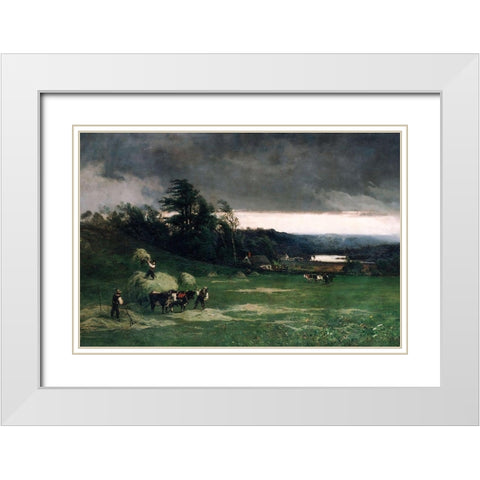 Approaching Storm White Modern Wood Framed Art Print with Double Matting by Keith, William