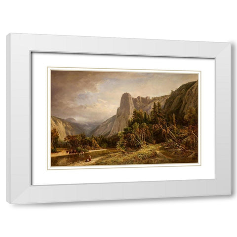 Sentinel Rock, Yosemite White Modern Wood Framed Art Print with Double Matting by Keith, William