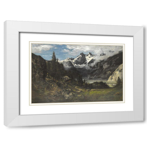 Headwaters of the San Joaquin White Modern Wood Framed Art Print with Double Matting by Keith, William